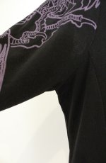 画像2: Qutie Frash / チャイナメッシュカットソー  ブラック×パープル O-26-08-25-2057-QU-TO-OW-OS (2)