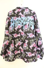画像2: HYPER CORE / 総柄シャツ  ブラック×ピンク O-26-08-25-2060-PU-BL-OW-OS (2)