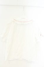 画像2: Chalmiere / 袖レースアップブラウス  シロ×ピンク O-26-08-25-2065-AX-BL-IG-OS (2)
