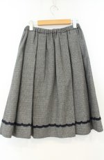 画像2: axes femme / ダブル釦サイドプリーツスカート M ネイビー系 O-26-08-25-2003-AX-SK-OW-OS (2)