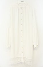 画像1: axes femme / 裾レース切替シャツチュニック M シロ O-26-08-25-2028-AX-TO-OW-OS (1)
