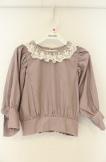 画像1: axes femme POETIQUE / 綿タッチボリューム袖ブラウス M ピンク O-26-08-25-2032-AX-BL-OW-OS (1)