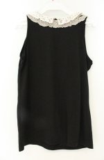 画像2: axes femme / レース&パール襟タンク M クロ O-26-08-25-2034-AX-TO-OW-OS (2)