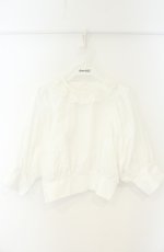 画像1: axes femme POETIQUE / 綿タッチボリューム袖ブラウス M シロ O-26-08-25-2035-AX-BL-OW-OS (1)