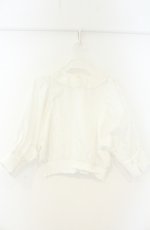 画像2: axes femme POETIQUE / 綿タッチボリューム袖ブラウス M シロ O-26-08-25-2035-AX-BL-OW-OS (2)