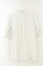 画像3: axes femme POETIQUE / マオカラー半袖ブラウス M グレー O-26-08-25-2036-AX-BL-OW-OS (3)