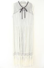 画像1: axes femme / レースレイヤードノースリワンピース M グレー O-26-08-25-2047-AX-OP-OW-OS (1)