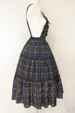 画像4: Emily Temple cute / Preppy Tartanサロペットワンピース M ネイビー O-26-08-25-081-ET-OP-OW-OS (4)