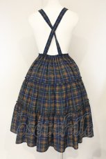 画像5: Emily Temple cute / Preppy Tartanサロペットワンピース M ネイビー O-26-08-25-081-ET-OP-OW-OS (5)