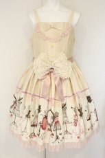 画像1: metamorphose / Lace up dollヨーク切替ジャンパースカート＆バレッタセット  ピンク O-26-08-25-086-ME-OP-OW-OS (1)