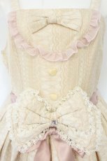画像2: metamorphose / Lace up dollヨーク切替ジャンパースカート＆バレッタセット  ピンク O-26-08-25-086-ME-OP-OW-OS (2)