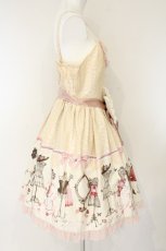 画像4: metamorphose / Lace up dollヨーク切替ジャンパースカート＆バレッタセット  ピンク O-26-08-25-086-ME-OP-OW-OS (4)