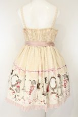 画像5: metamorphose / Lace up dollヨーク切替ジャンパースカート＆バレッタセット  ピンク O-26-08-25-086-ME-OP-OW-OS (5)