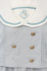 画像2: Amavel / Fancy Emblem Setup風セーラーワンピース  サックス O-26-08-25-088-CA-OP-IG-OS (2)