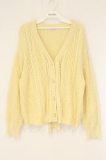 画像1: axes femme / バックリボンニットカーデ M イエロー O-26-08-25-011-AX-TO-IG-OS (1)