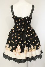 画像5: Angelic Pretty / お菓子の国シャーリングジャンパースカート  クロ O-26-08-25-089-AP-OP-OW-OS (5)