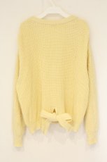 画像3: axes femme / バックリボンニットカーデ M イエロー O-26-08-25-011-AX-TO-IG-OS (3)