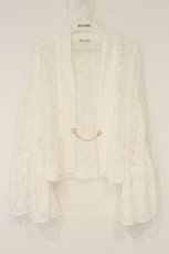 画像1: axes femme / ドロストリボン総レースボレロ F シロ O-26-08-25-014-AX-TO-IG-OS (1)