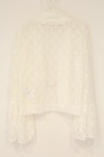 画像4: axes femme / ドロストリボン総レースボレロ F シロ O-26-08-25-014-AX-TO-IG-OS (4)