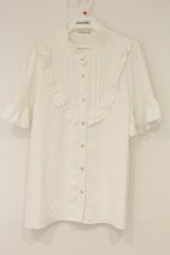 画像1: axes femme / リボン付フリルブラウス【リボン欠品】 F シロ O-26-08-25-017-AX-BL-IG-OS (1)