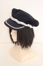 画像1: axes femme / 波型レースマリンキャスケット  ネイビー O-26-08-26-005-AX-AC-IG-OS (1)