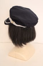 画像2: axes femme / 波型レースマリンキャスケット  ネイビー O-26-08-26-005-AX-AC-IG-OS (2)