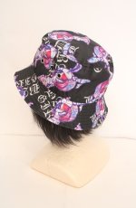 画像2: HYPER CORE / 総柄バケットハット  ブラック×ピンク O-26-08-26-009-PU-AC-OW-OS (2)