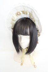 画像1: Wheat House / 蒼穹の荘園ボンネット  シロ O-26-08-26-1029-LO-AC-YM-OS (1)