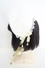 画像2: Wheat House / 蒼穹の荘園ボンネット  シロ O-26-08-26-1029-LO-AC-YM-OS (2)