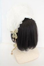 画像3: Wheat House / 蒼穹の荘園ボンネット  シロ O-26-08-26-1029-LO-AC-YM-OS (3)