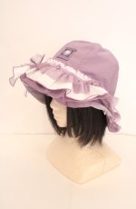 画像1: Hoshibako Works / Hoshibakoジャージ　ボーダーハット  ラベンダー O-26-08-26-010-LO-AC-IG-OS (1)