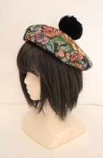 画像1: Kurumi Collaboration / KRM*ゴブランベレー ノエル・ド・メモワール　ベレー帽  クロ O-26-08-26-011-LO-AC-IG-OS (1)