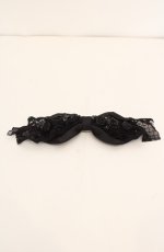 画像1: BPN / ローズレース蝶ネクタイ風ブローチ  ブラック O-26-08-26-013-GO-ZA-IG-OS (1)