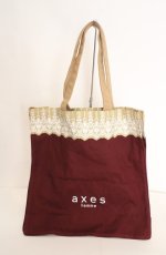 画像1: axes femme / ロゴトートバッグ  ワイン O-26-08-26-027-AX-BG-IG-OS (1)