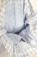 画像3: Maison de FLEUR / ギンガムチェックダブルリボントートバッグ  サックス O-26-08-26-028-LO-BG-IG-OS (3)