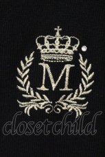 画像2: metamorphose / エンブレム刺繍カーディガン  クロ O-26-08-27-024-ME-TO-IG-OS (2)
