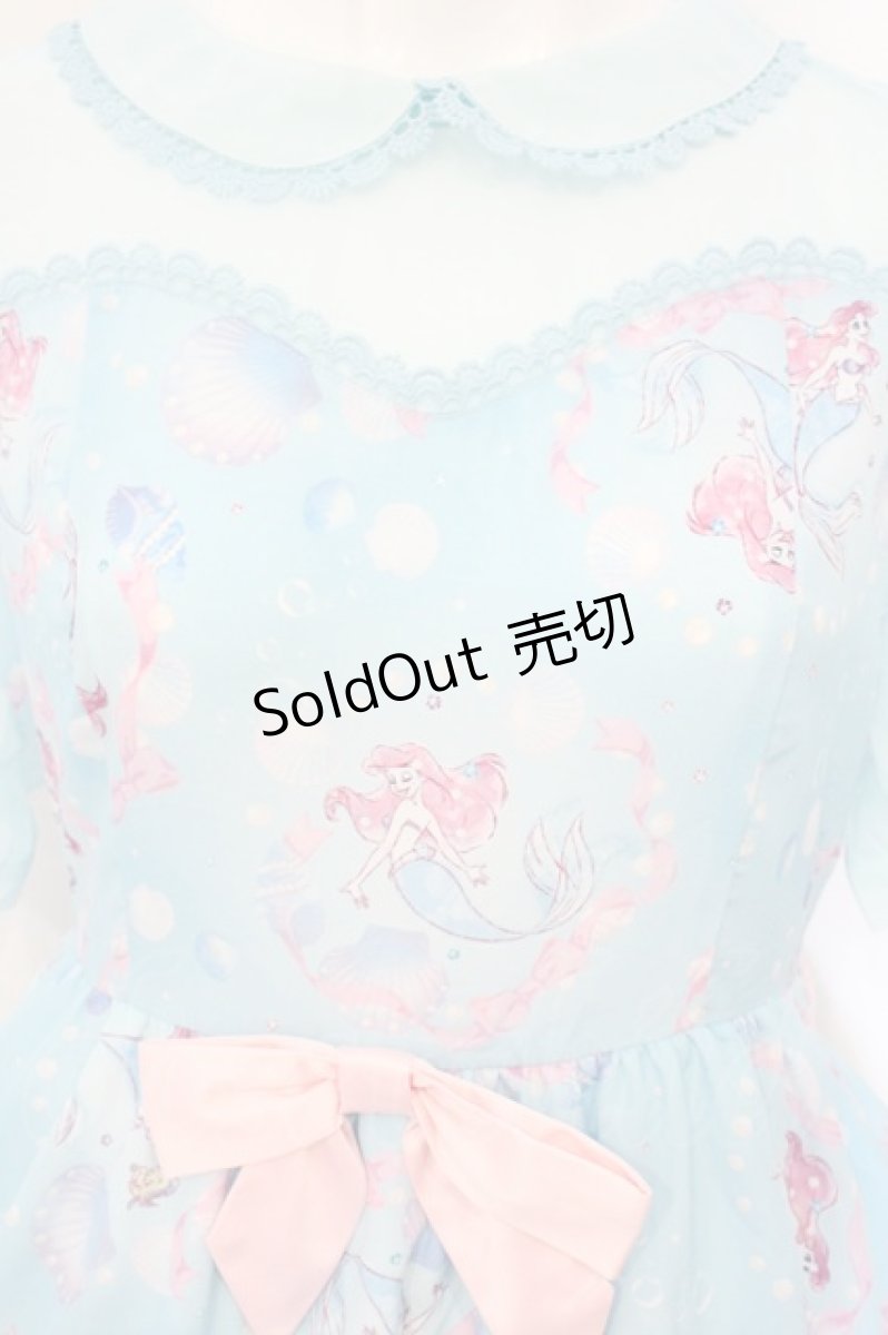 画像2: Angelic Pretty / Disney Crystal Dream Mermaid アリエル＆フランダーワンピース L サックス O-26-08-27-003-AP-OP-IG-OS (2)