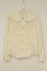画像1: metamorphose / タイ付丸衿ブラウス【2017】  生成り O-26-08-27-026-ME-BL-IG-OS (1)