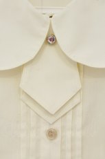画像2: metamorphose / タイ付丸衿ブラウス【2017】  生成り O-26-08-27-026-ME-BL-IG-OS (2)