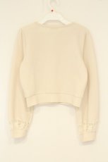 画像3: axes femme POETIQUE / レーザーカットリボンカーディガン M アイボリー O-26-08-27-041-AX-TO-IG-OS (3)