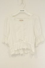 画像1: axes femme POETIQUE / コットンドロストフリルブラウス  シロ O-26-08-27-054-AX-BL-IG-OS (1)