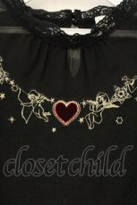 画像2: Secret Honey / エンジェル刺繍ニットトップス  クロ O-26-08-27-058-CA-TO-IG-OS (2)