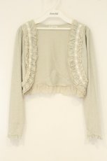 画像1: axes femme / はしごレースラメボレロ M 生成り O-26-08-27-062-AX-TO-IG-OS (1)
