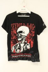 画像1: SEX POT ReVeNGe / スカルプリントTシャツ S ブラック O-26-08-27-065-SP-TS-IG-OS (1)