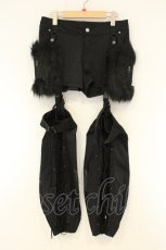画像1: Qutie Frash / レッグカバー付きファーショートパンツ  ブラック O-26-08-27-069-QU-PA-IG-OS (1)