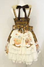 画像5: metamorphose / もりのパティシエ ファー襟ジャンパースカート 1 マスタード系 O-26-08-27-006-ME-OP-OW-OS (5)