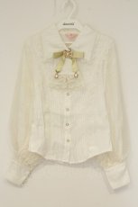 画像1: Wheat House / 蒼穹の荘園ジャボ付きブラウス m ホワイト O-26-08-27-071-LO-BL-YM-OS (1)
