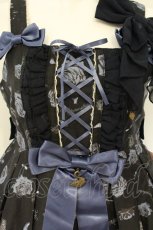 画像2: metamorphose / Black Swanハイウエストジャンパースカートセット  ダークグレー系 O-26-08-27-011-ME-OP-IG-OS (2)