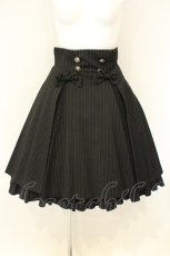 画像1: metamorphose / タックハイウエストスカート（ストライプ）  クロ O-26-08-27-014-ME-SK-IG-OS (1)