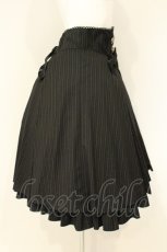 画像3: metamorphose / タックハイウエストスカート（ストライプ）  クロ O-26-08-27-014-ME-SK-IG-OS (3)